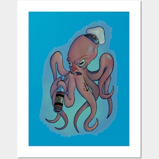 Drunken Octopus Posters and Art